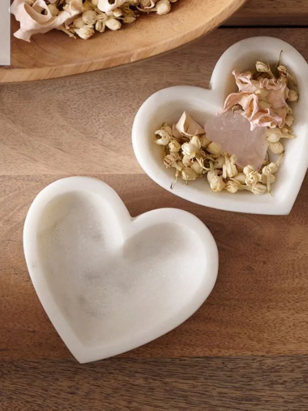 POTTERY BARN Handcrafted Marble Heart Tray